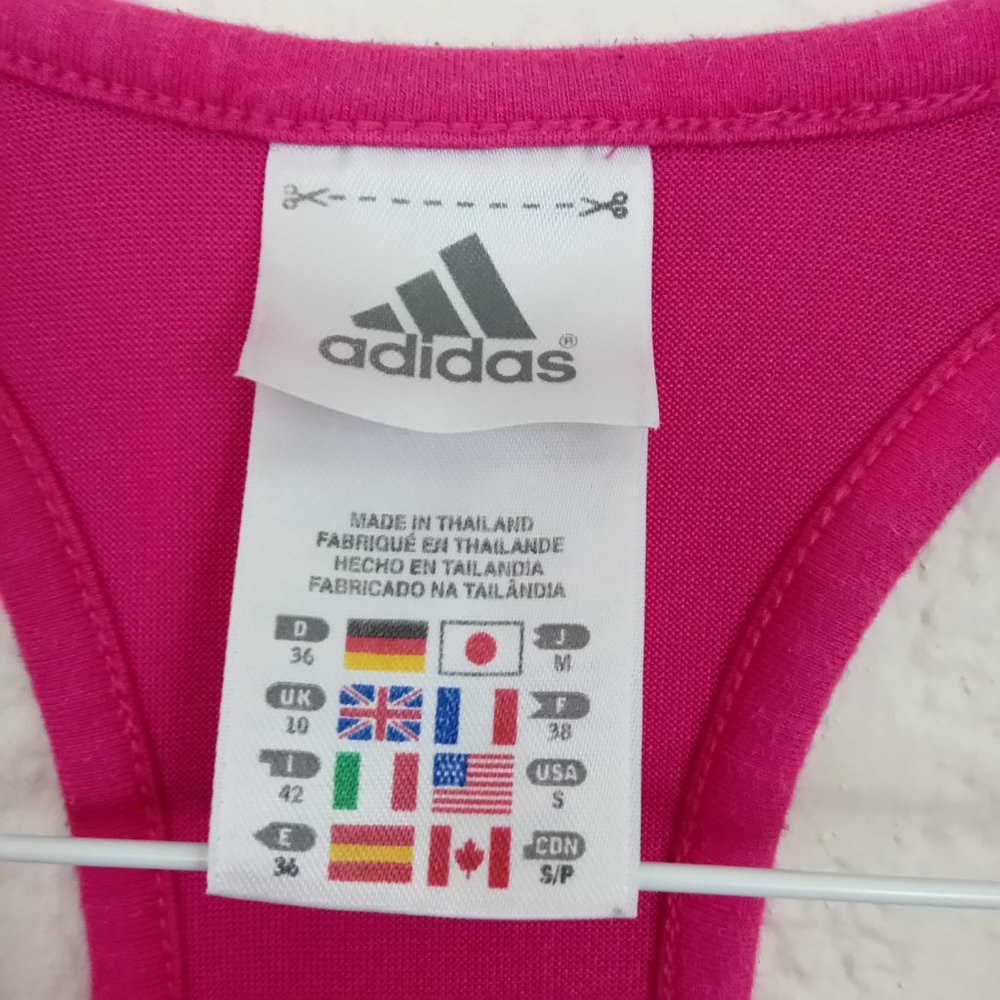 ☀️ 4/$25!! Adidas Hot Pink Racer back Tank Top - Picture 6 of 6